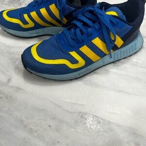 Adidas Navy and Yellow Athletic Shoes